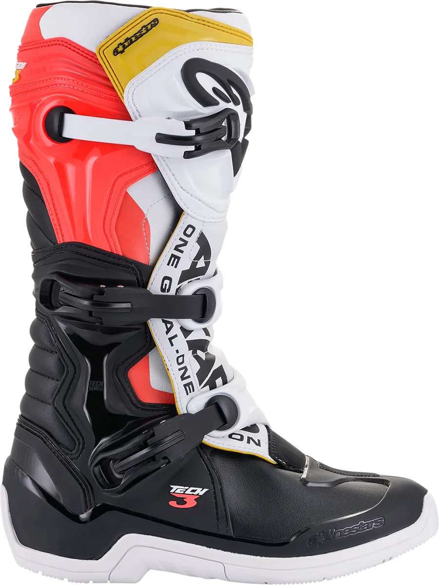 ALPINESTARS(MX) Tech 3 Boots - Black/White/Red/Yellow