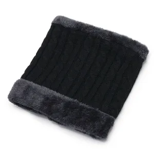 Fur Trim Neck Warmer - Navy