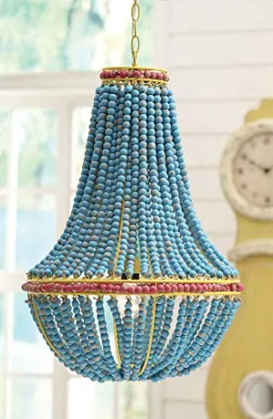 Gorgeous Wood Beaded Chandelier by Creative Co-Op