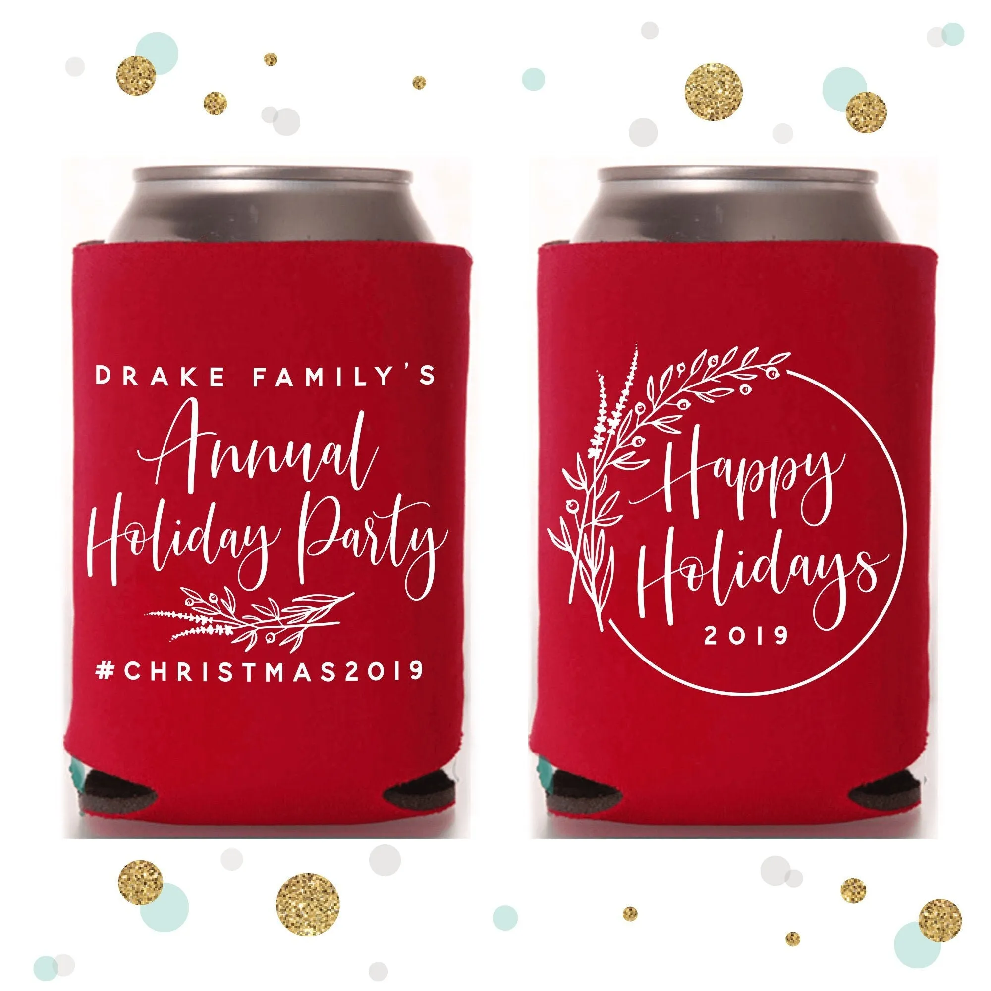 Holiday Can Cooler #10R - Custom