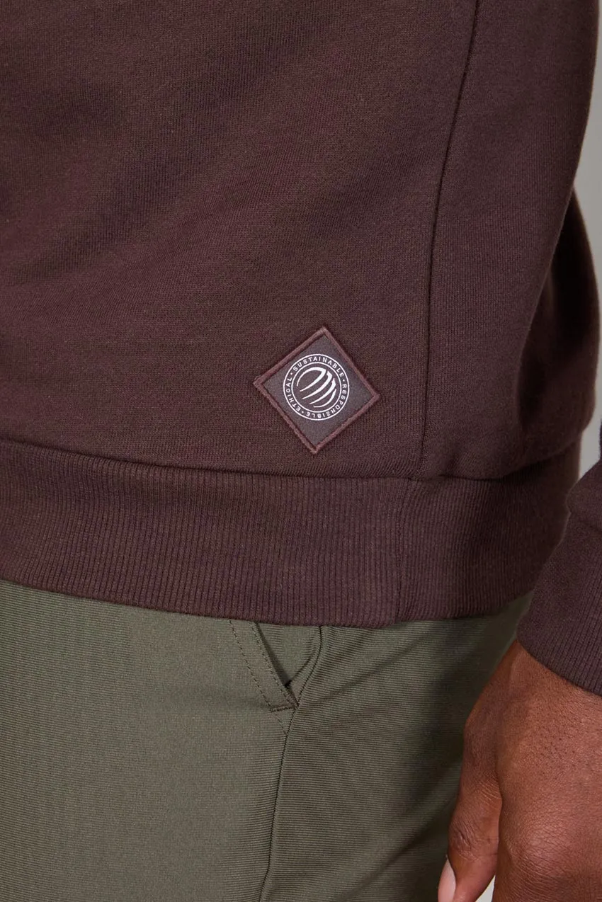 Men's Luxefleece 1/4 Zip  - Chocolate Brown