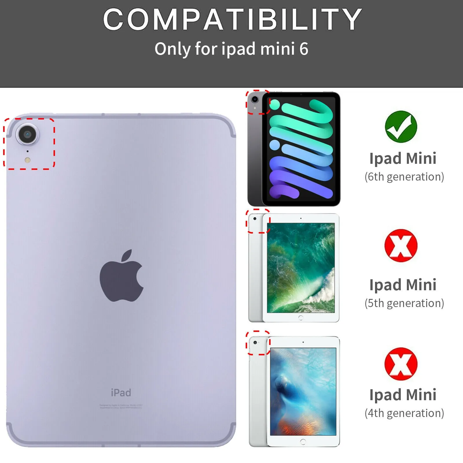 Waterproof Shockproof Dirtproof Case Cover with Stand for iPad Mini 6th 2021