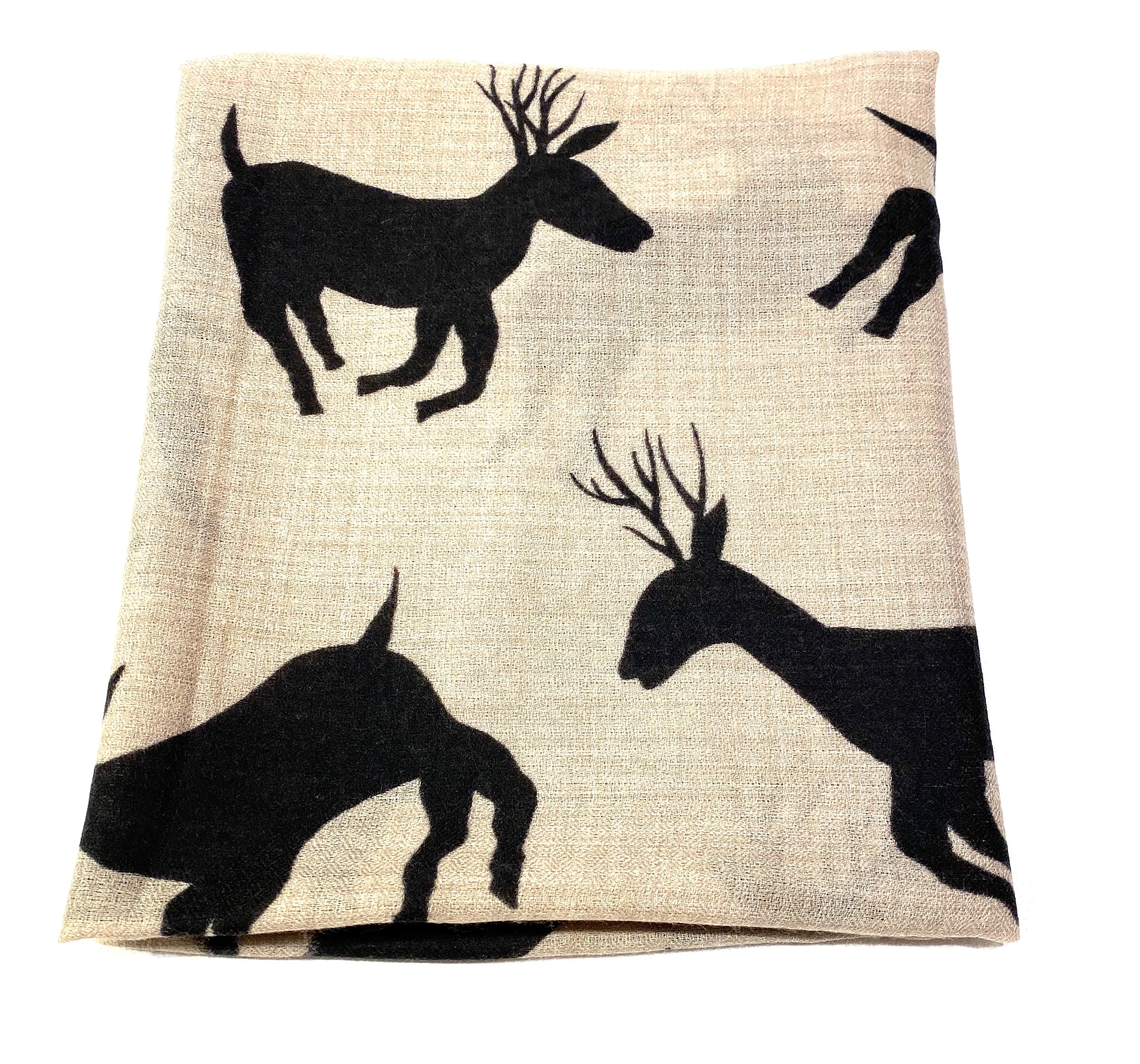 WOVEN CASHMERE PRINTED SCARF